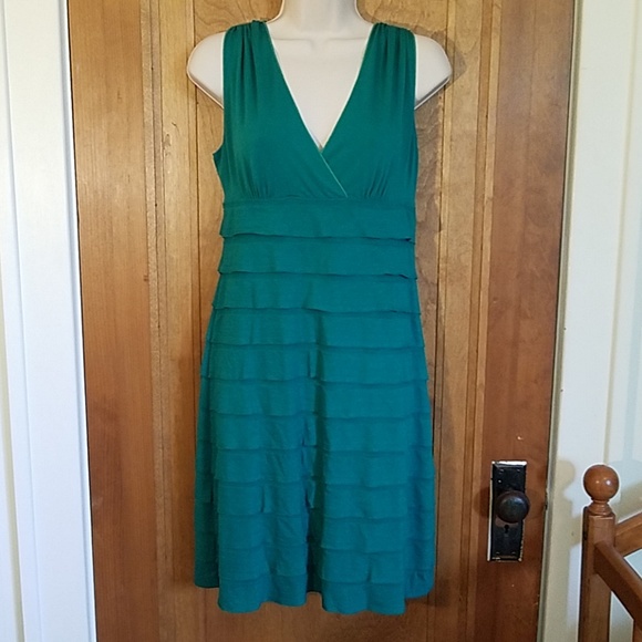 Max Studio green ribbon dress, M - Picture 1 of 4